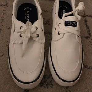 NWT, Sperry white sneakers, boat shoes, 9.5
